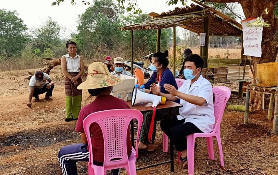 RCSS medical troops check the health of villagers from every region of the territories and share information about the prevention of COVID-19 pandemic