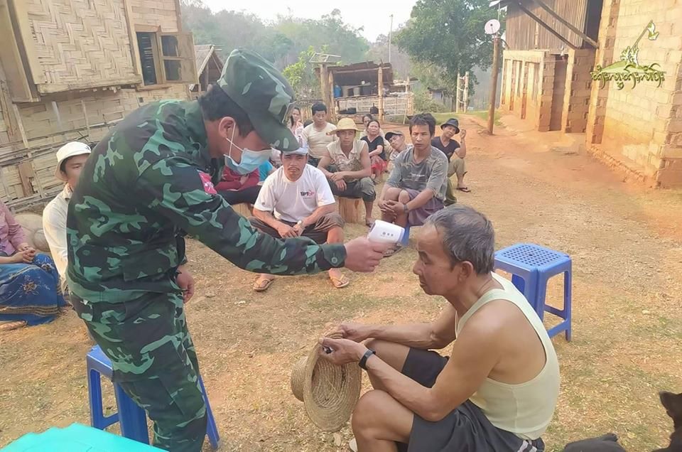RCSS medical troops check the health of villagers from every region of the territories and share information about the prevention of COVID-19 pandemic
