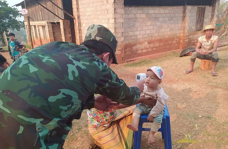 RCSS medical troops check the health of villagers from every region of the territories and share information about the prevention of COVID-19 pandemic