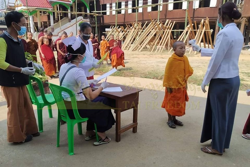 RCSS medical troops check the health of villagers from every region of the territories and share information about the prevention of COVID-19 pandemic