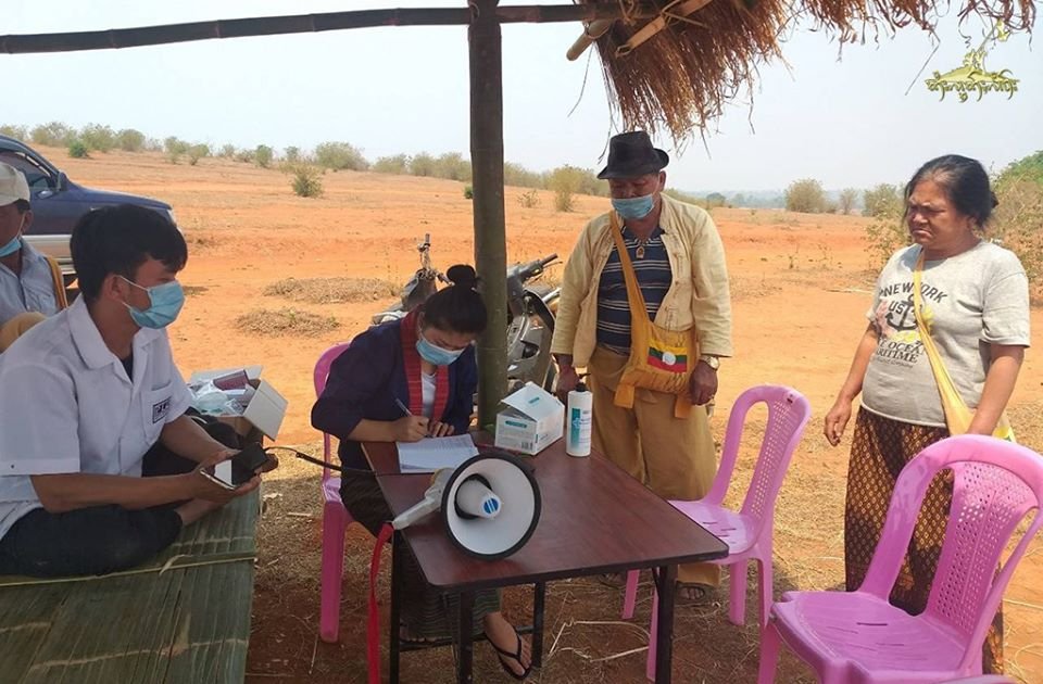 RCSS medical troops check the health of villagers from every region of the territories and share information about the prevention of COVID-19 pandemic